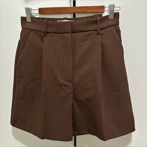 Abercrombie & Fitch Ultra High Waisted Tailored Shorts | Brown | Small | NWT